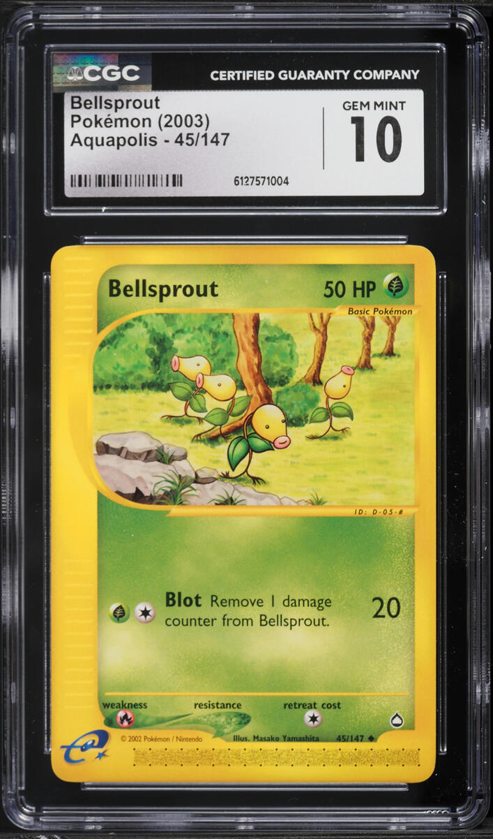 2003 Pokemon Aquapolis Bellsprout #45 CGC 10 GEM MINT