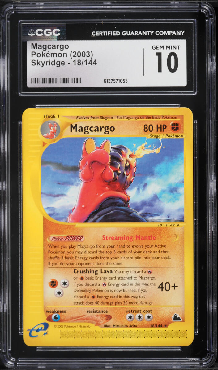 2003 Pokemon Skyridge Magcargo #18 CGC 10 GEM MINT