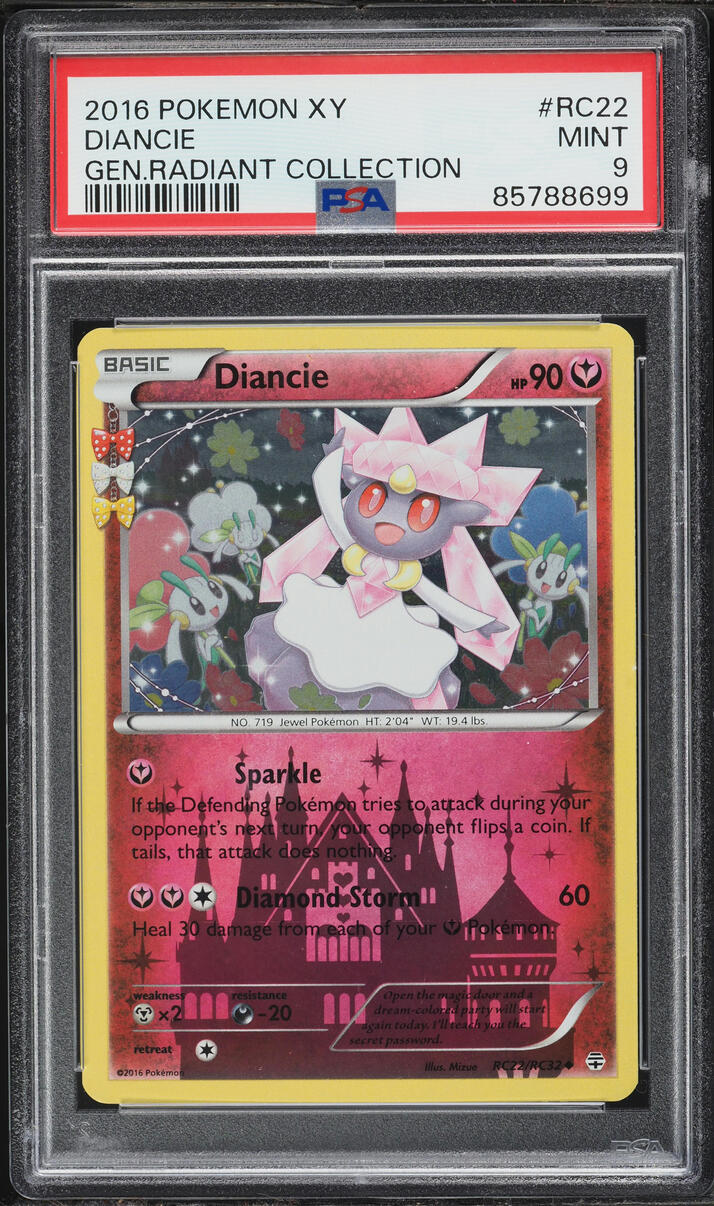 2016 Pokemon XY Generations Radiant Collection Diancie #RC22 PSA 9 MINT
