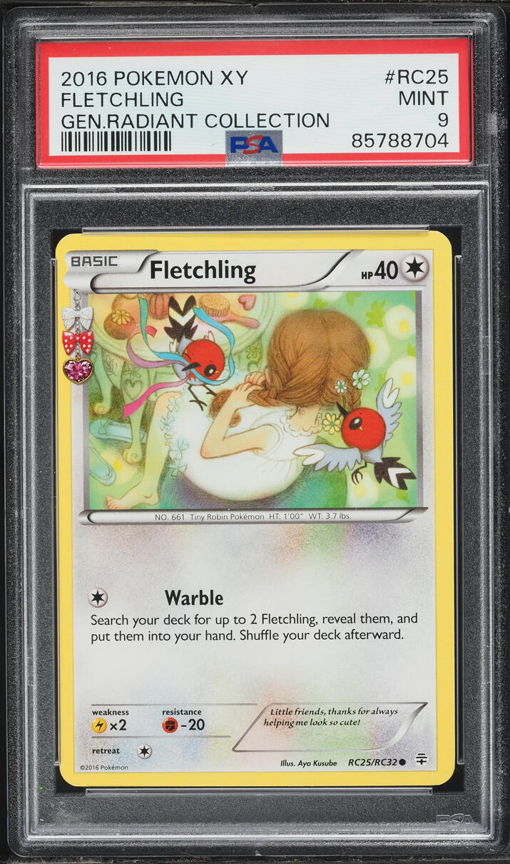 2016 Pokemon XY Generations Radiant Collection Fletchling #RC25 PSA 9 MINT