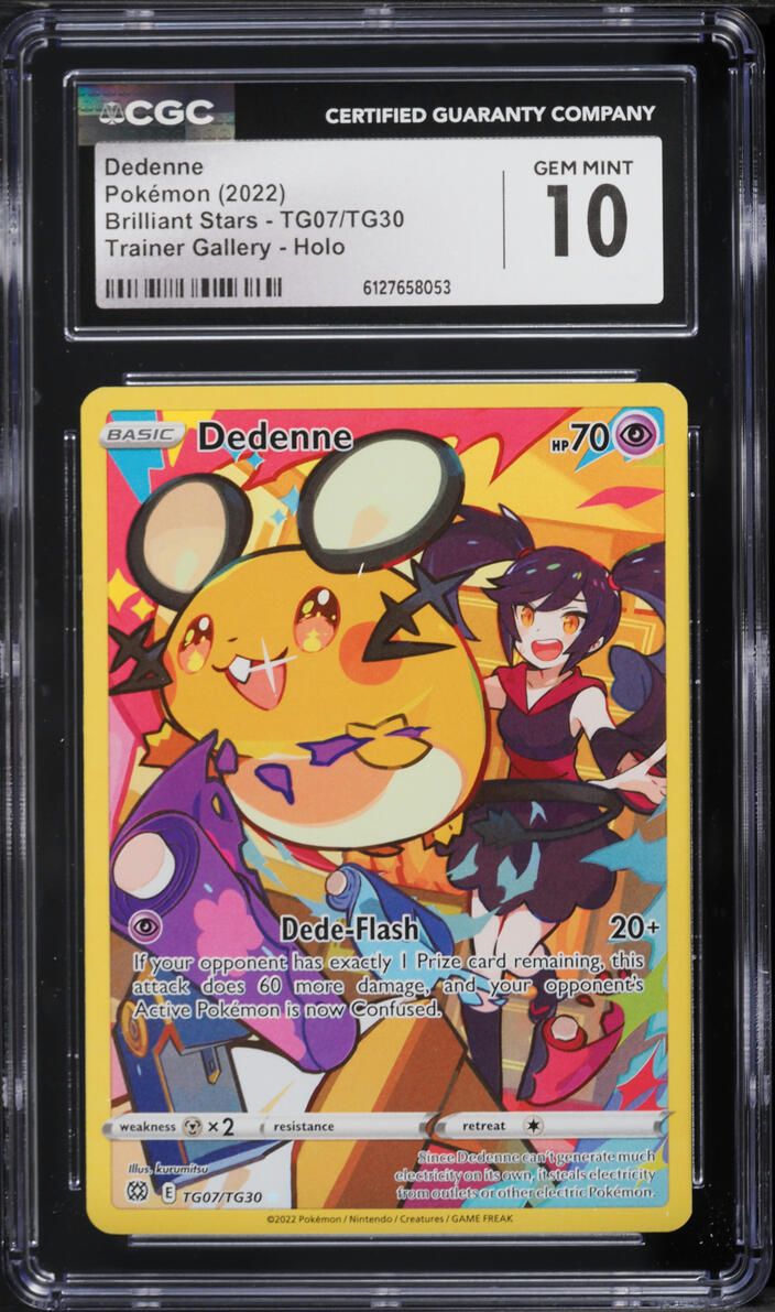 2022 Pokemon Sword & Shield Brilliant Stars Trainers Gallery CHR Dedenne #TG07 CGC 10 GEM MINT