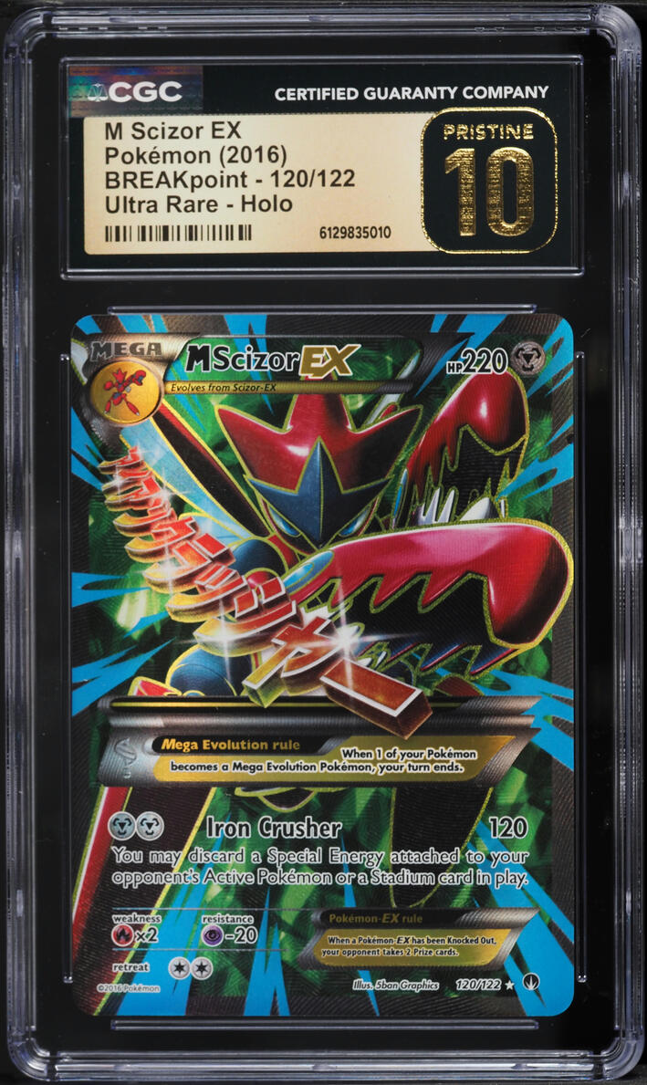 2016 Pokemon XY BREAKpoint Full Art M Scizor Ex #120 CGC 10 PRISTINE