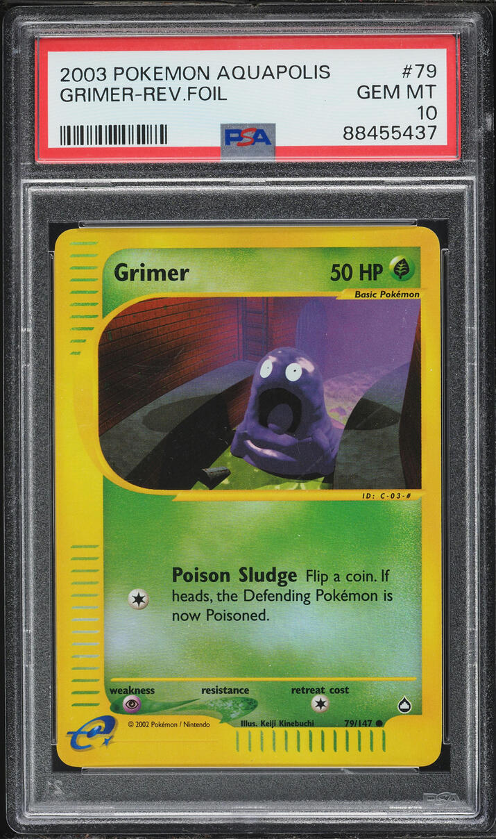 2003 Pokemon Aquapolis Reverse Holo Grimer #79 PSA 10 GEM MINT