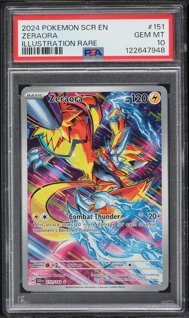 2024 Pokemon Scarlet & Violet Stellar Crown IR Zeraora #151 PSA 10 GEM MINT