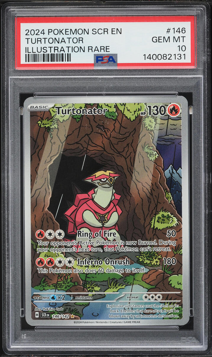 2024 Pokemon Scarlet & Violet Stellar Crown IR Turtonator #146 PSA 10 GEM MINT