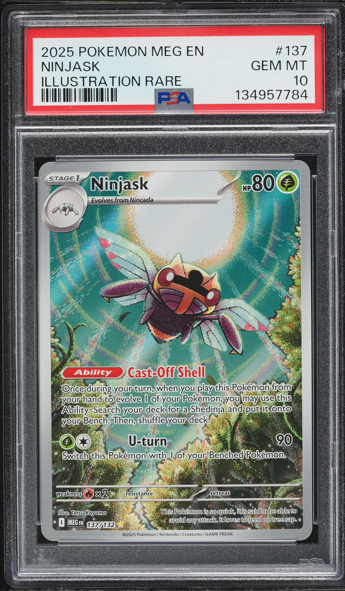 2025 Pokemon Mega Evolution IR Ninjask #137 PSA 10 GEM MINT