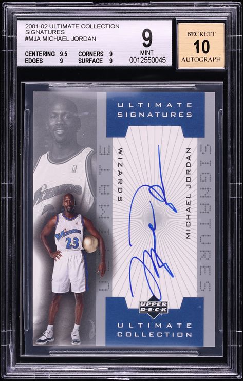 2001 Ultimate Collection Signatures Michael Jordan AUTO #MJA BGS 9 MINT