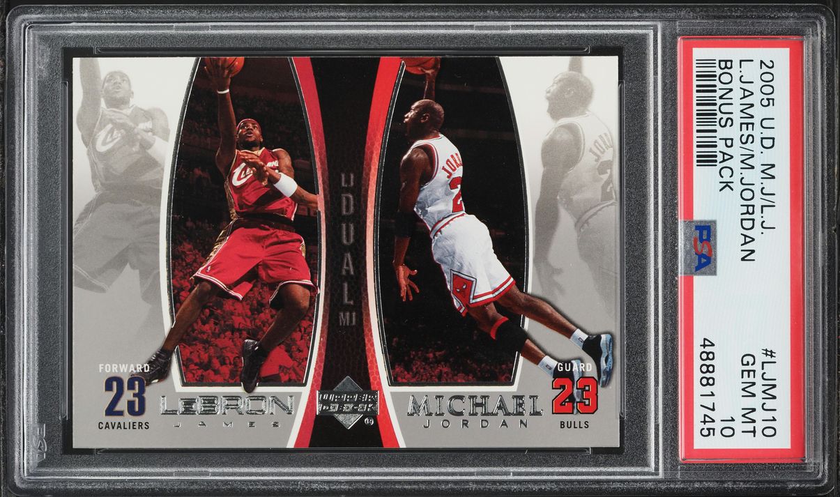 2005 Upper Deck Bonus Pack LeBron James Michael Jordan #LJMJ10 PSA 10 GEM MINT