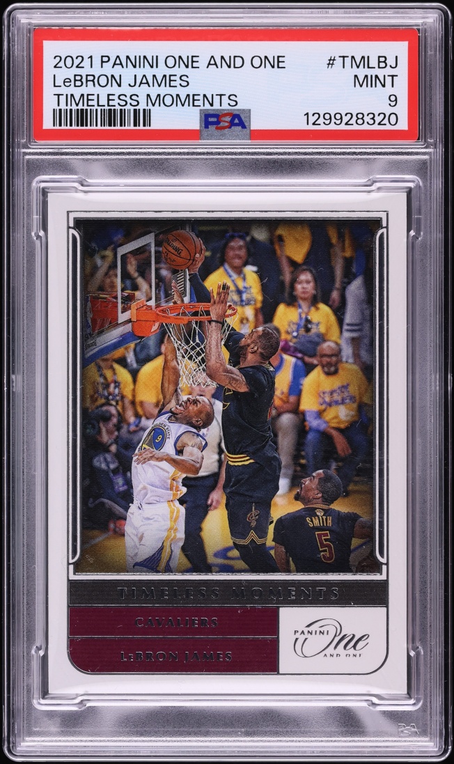 2021 Panini One And One Timeless Moments LeBron James #TM-LBJ PSA 9 MINT