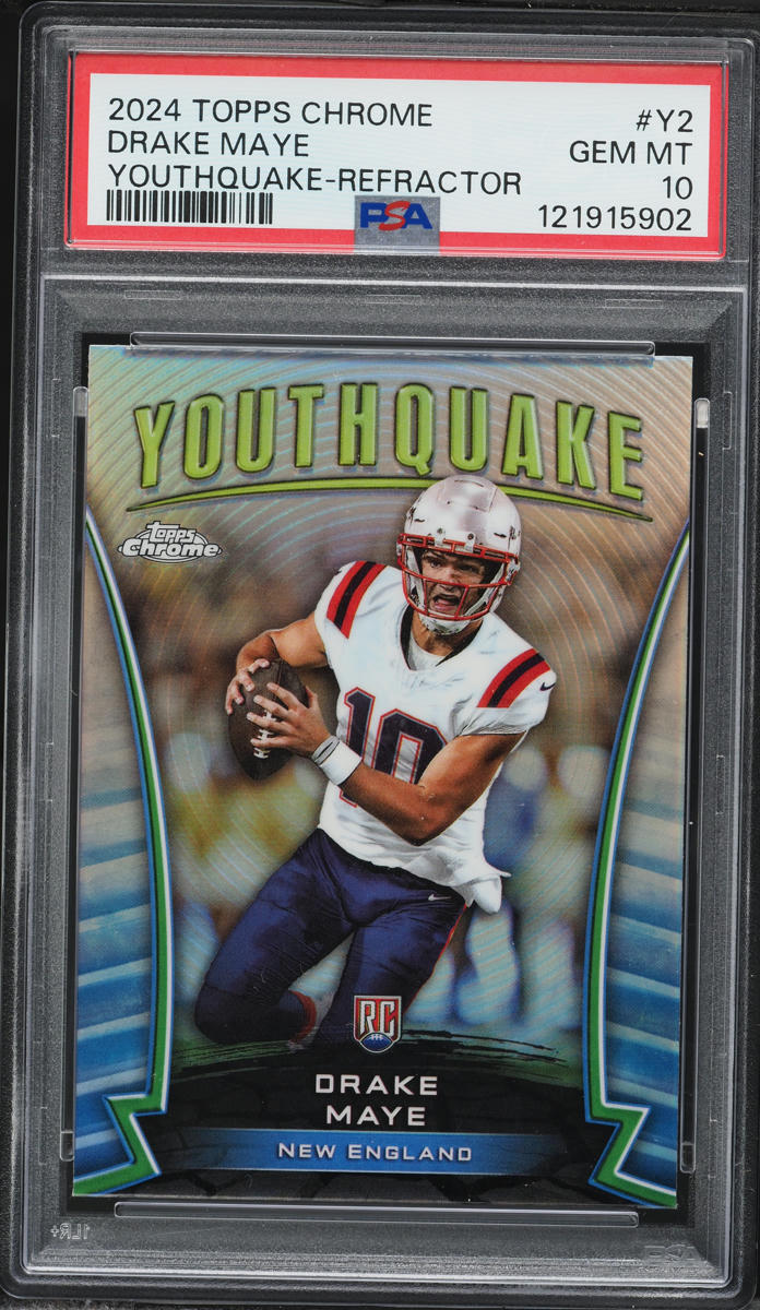 2024 Topps Chrome Youthquake Refractor Drake Maye ROOKIE #Y-2 PSA 10 GEM MINT
