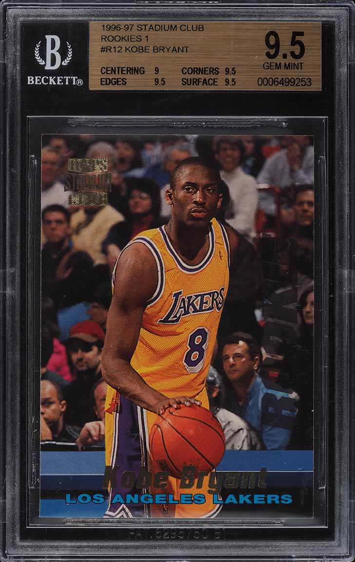 1996 Stadium Club Rookies 2 Kobe Bryant ROOKIE #R9 PSA 10