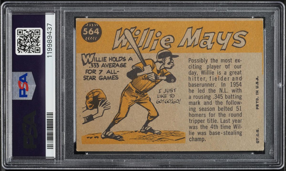 1960 Topps All Star Willie Mays #564 PSA 2 GD