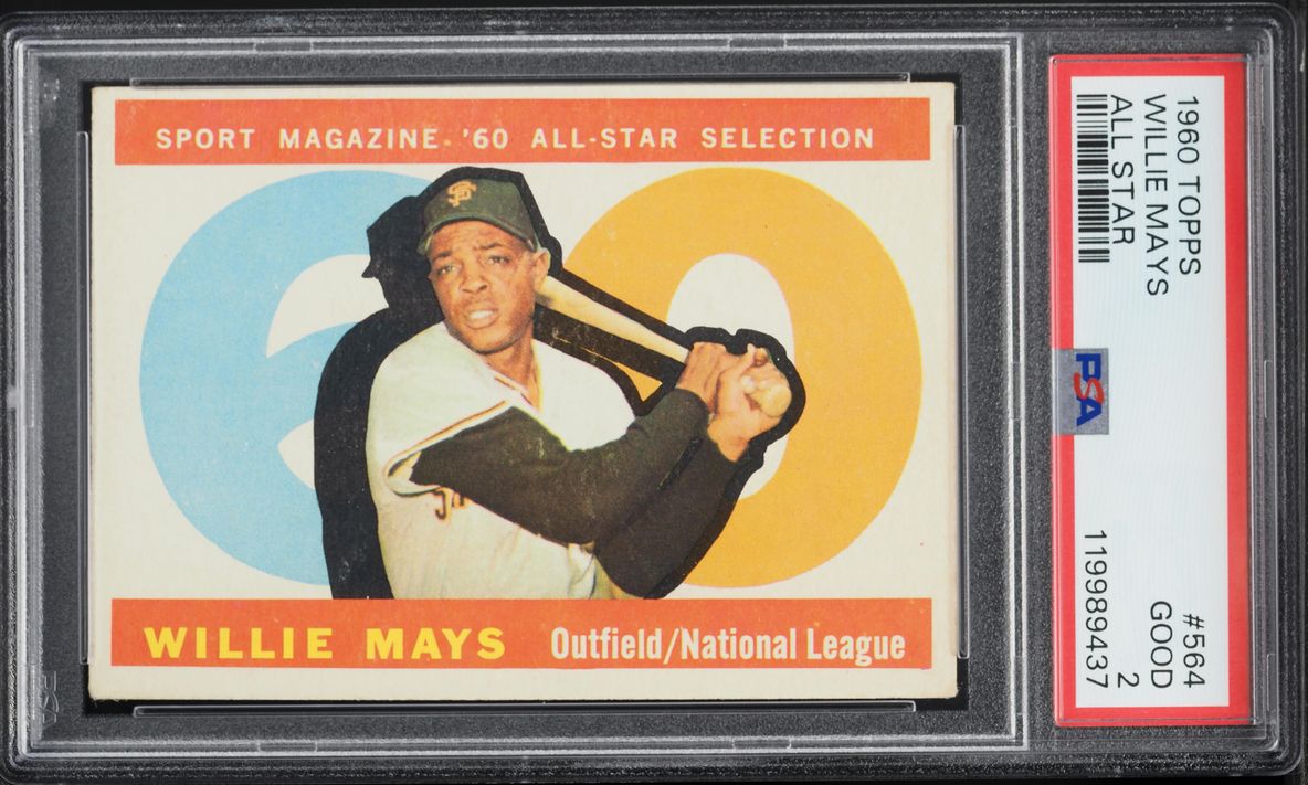 1960 Topps All Star Willie Mays #564 PSA 2 GD