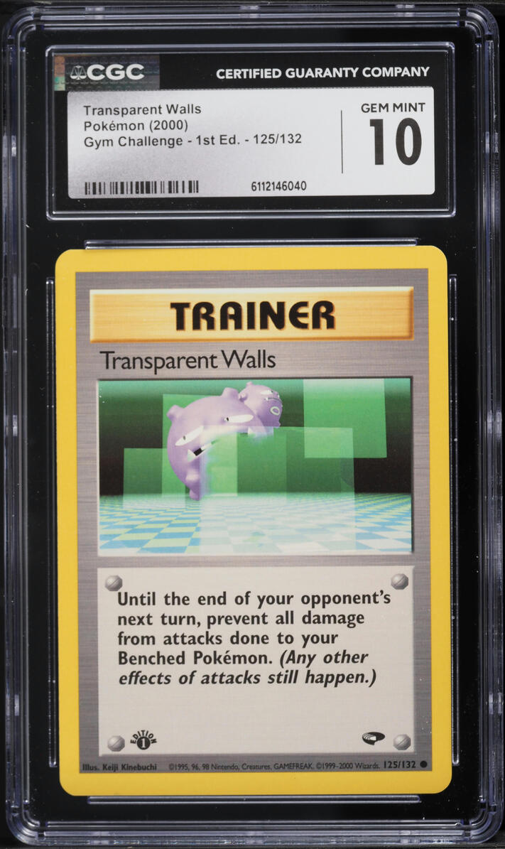 2000 Pokemon Gym Challenge 1st Edition Transparent Walls #125 CGC 10 GEM MINT