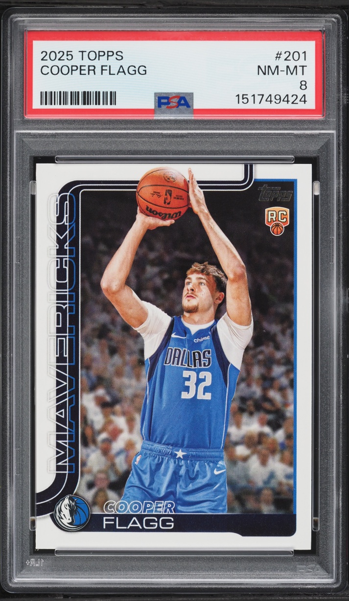 2025 Topps Basketball Cooper Flagg ROOKIE #201 PSA 8 NM-MT