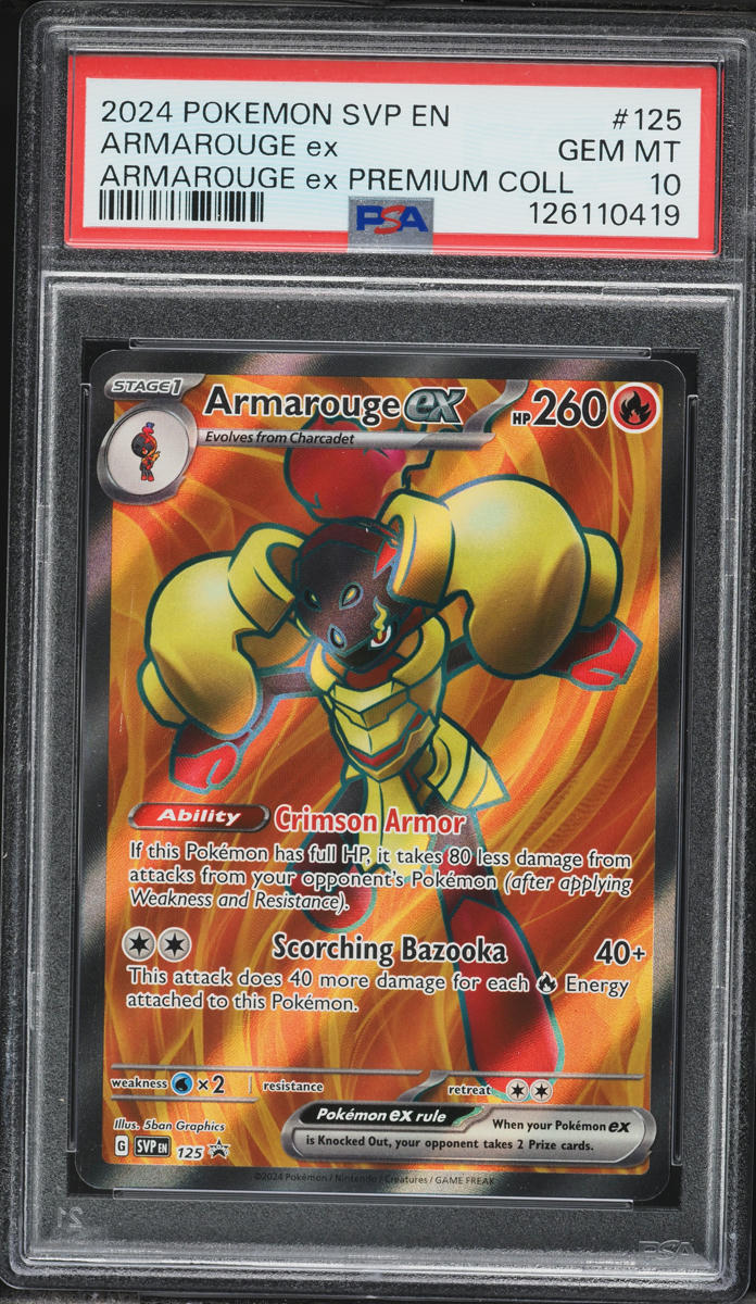 2024 Pokemon Scarlet & Violet Promo Ex Premium Collection Full Art Armarouge EX  #125 PSA 10