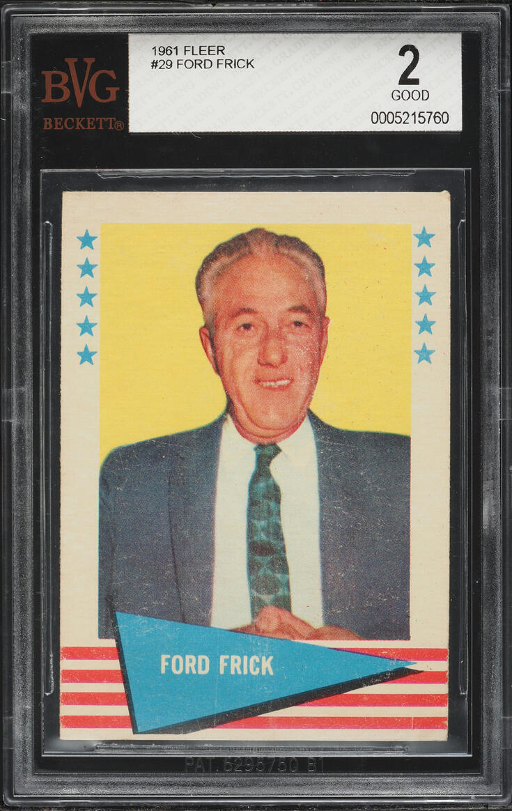 1961 Fleer Ford Frick #29 BVG 2 GD