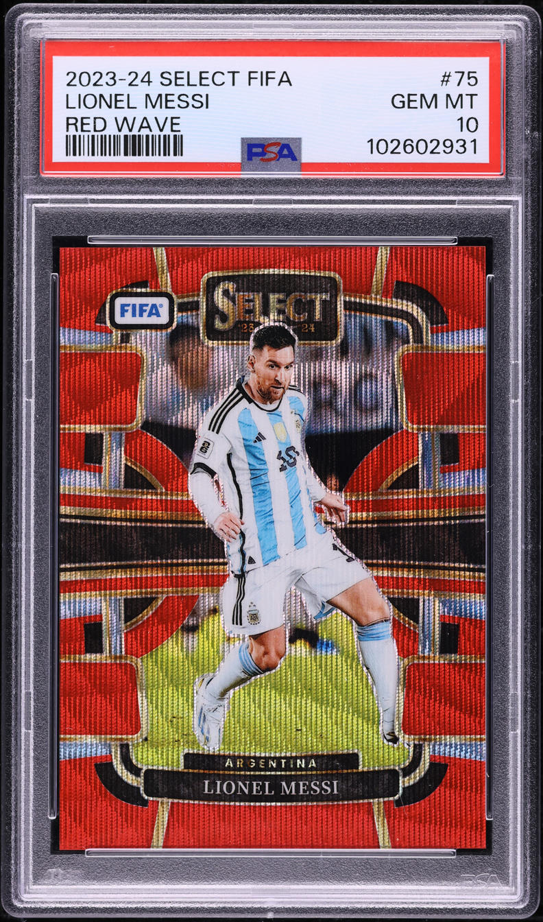 Carte à Collectionner Lionel Messi Select Equalizer 2022-23 - Rose, PSA 10, Tirage Limitée