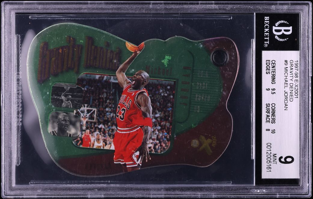 1997 Skybox E-X2001 Gravity Denied Die-Cut Michael Jordan #9 BGS 9 MINT