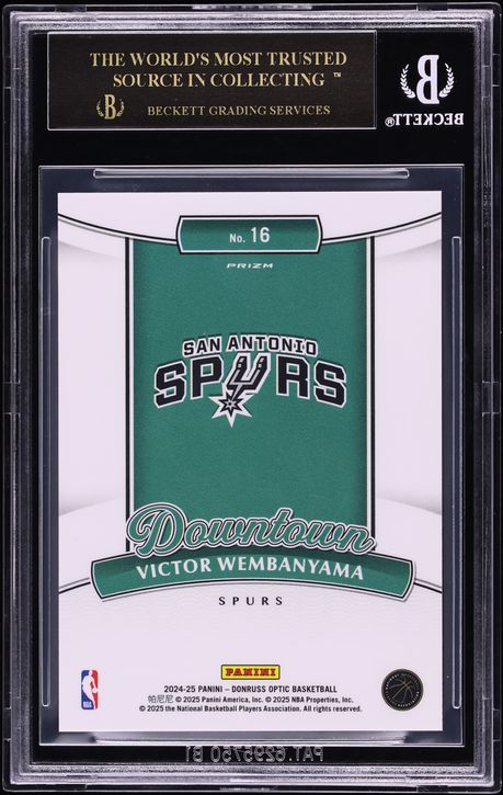 2024 Donruss Optic Downtown Victor Wembanyama #16 BGS 10 PRISTINE, BLACK LABEL