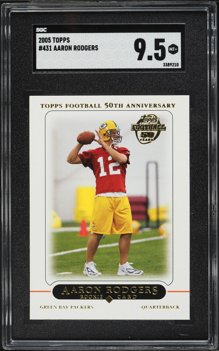 2005 Topps Football Aaron Rodgers ROOKIE #431 SGC 9.5 MINT+