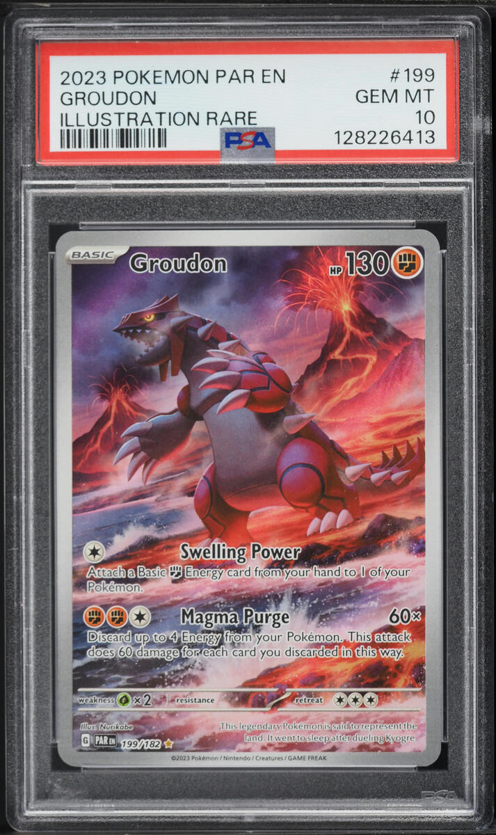 2023 Pokemon Scarlet & Violet Paradox Rift IR Groudon #199 PSA 10 GEM MINT
