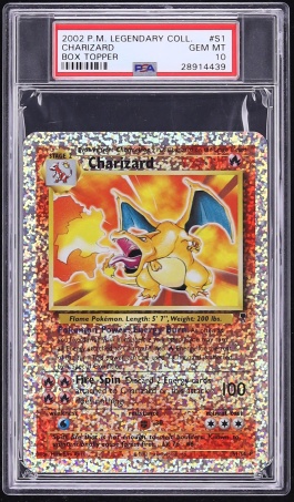2002 Pokemon Legendary Collection Box Topper Charizard #S1 PSA 10 GEM MINT