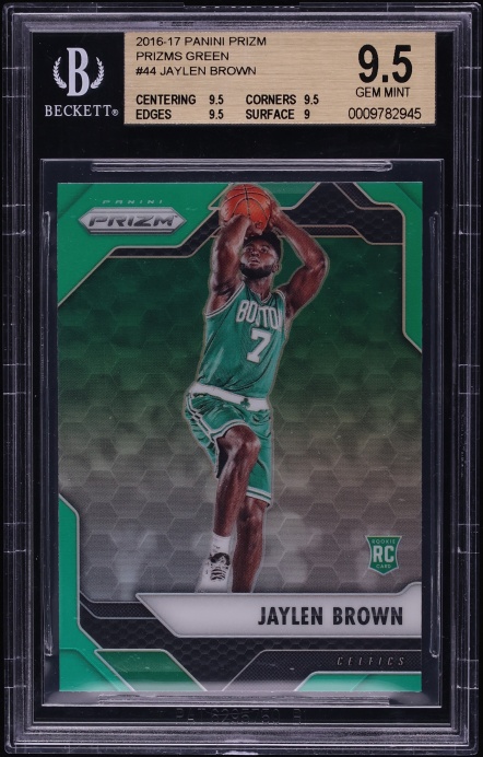 2016 Panini Prizm Green Jaylen Brown ROOKIE #44 BGS 9.5 GEM MINT