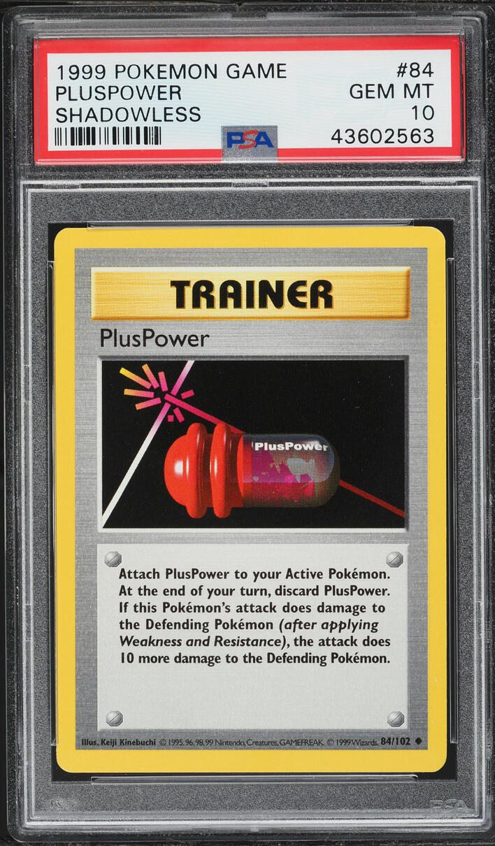1999 Pokemon Base Set Shadowless Pluspower #84 PSA 10 GEM MINT