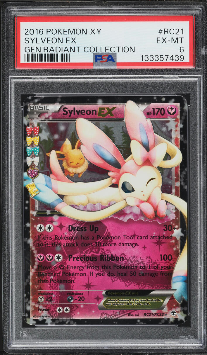 2016 Pokemon XY Generations Radiant Collection Holo Sylveon EX #RC21 PSA 6 EXMT