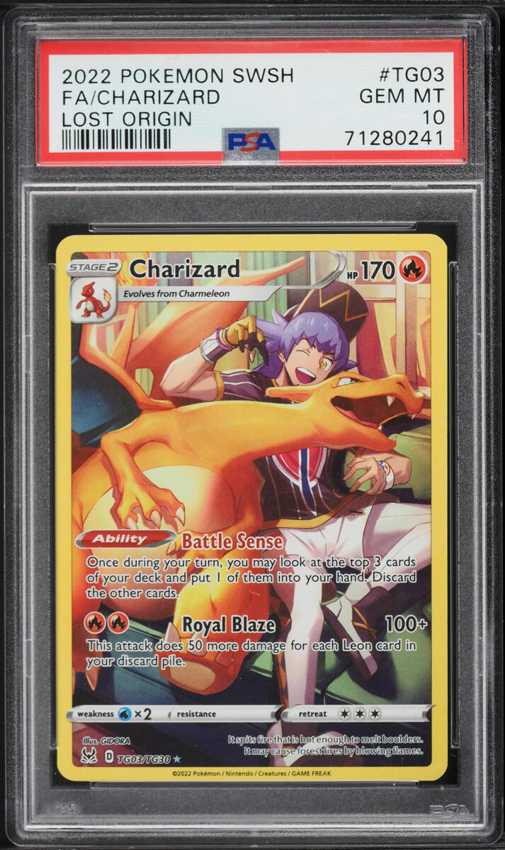 2022 Pokemon Sword & Shield Lost Origin CHR Charizard #TG03 PSA 10 GEM MINT