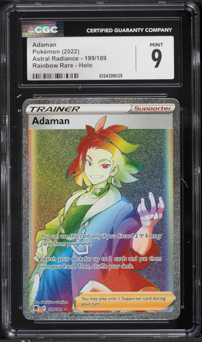 2022 Pokemon Sword & Shield Astral Radiance Rainbow Rare Adaman #199 CGC 9 MINT
