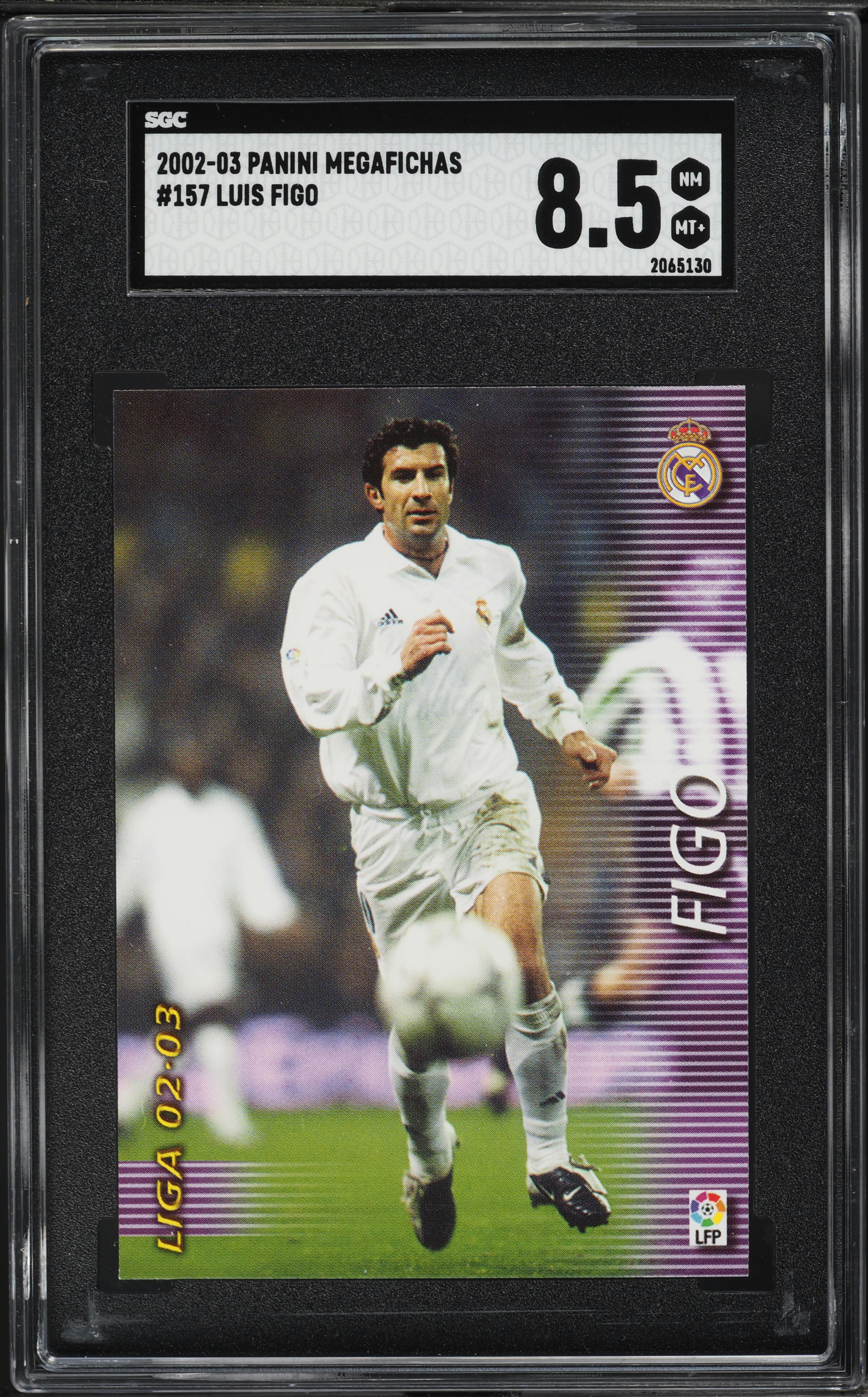2002 Panini Megafichas Luis Figo #157 SGC 8.5 NM-MT+ on