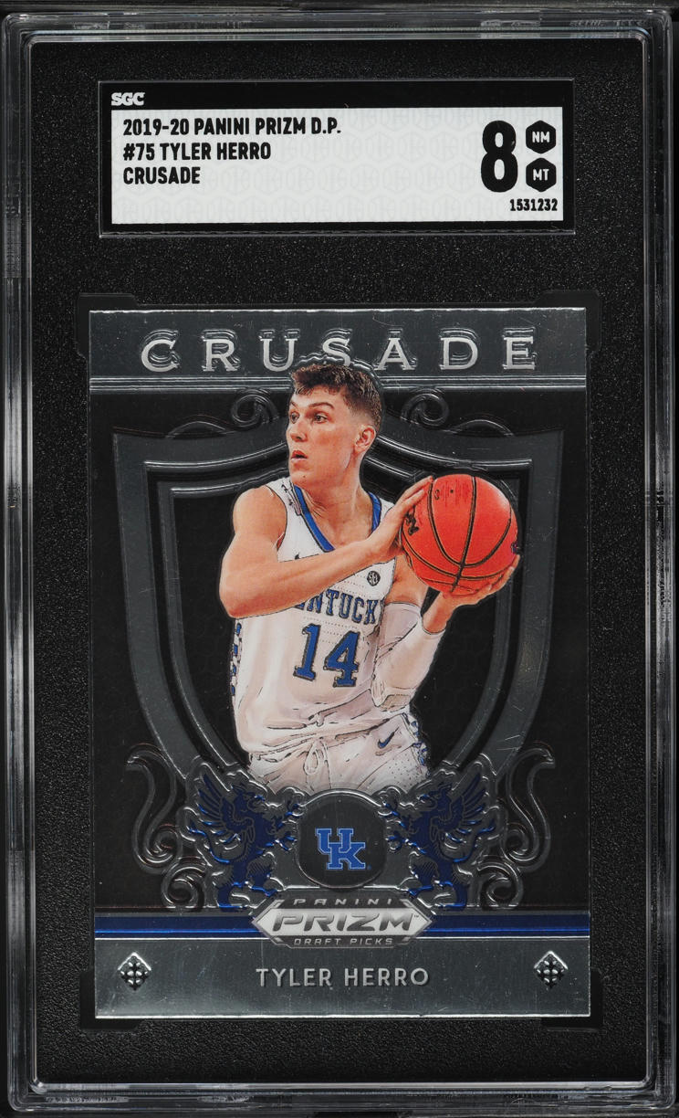 2019 Panini Prizm Draft Picks Crusade Tyler Herro #75 SGC 8 NM-MT