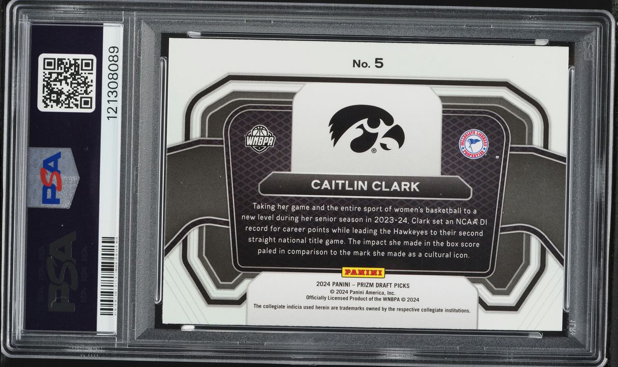 2024 Panini Prizm Draft Campus Legends Caitlin Clark ROOKIE #5 PSA 10 GEM MINT