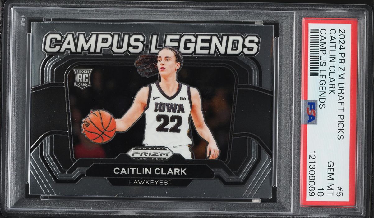 2024 Panini Prizm Draft Campus Legends Caitlin Clark ROOKIE #5 PSA 10 GEM MINT