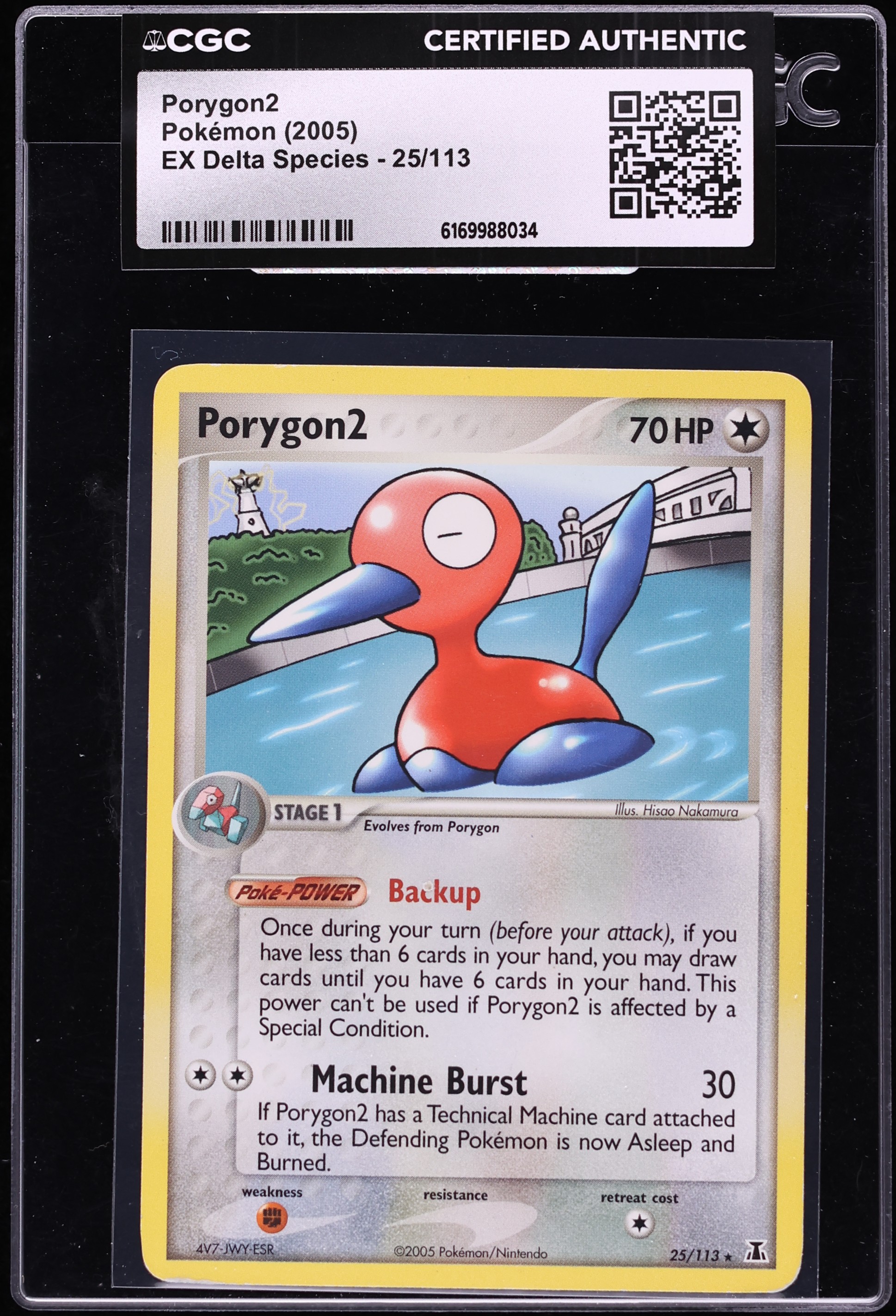 2005 Pokemon EX Delta Species Porygon2 #25 CGC AUTH