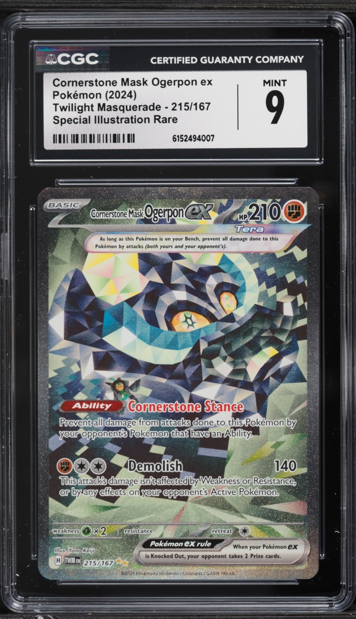 2024 Pokemon SV Twilight Masquerade SIR Cornerstone Mask Ogerpon ex #215 CGC 9 MINT