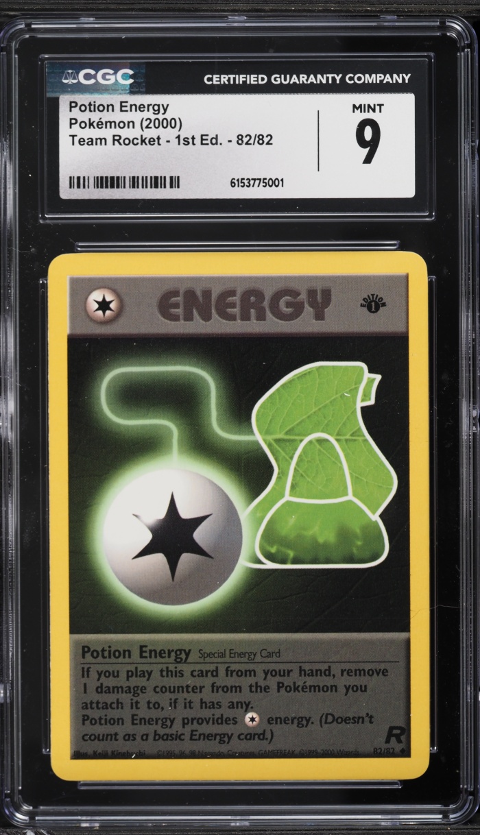 2000 Pokemon Team Rocket 1st Edition Potion Energy #82 CGC 9 MINT