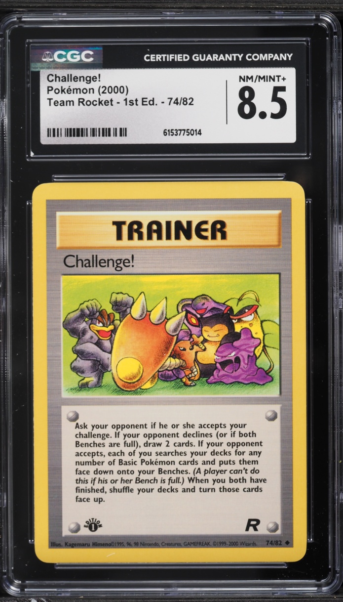 2000 Pokemon Team Rocket 1st Edition Challenge! #74 CGC 8.5 NM-MT+