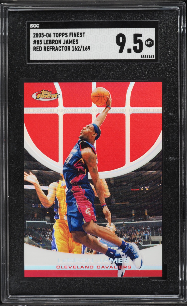 2005 Finest Red Refractor LeBron James /169 #85 SGC 9.5 MINT+
