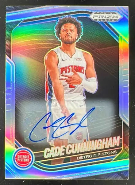 2024-25 Panini Prizm Black Autographs Silver Prizms #183