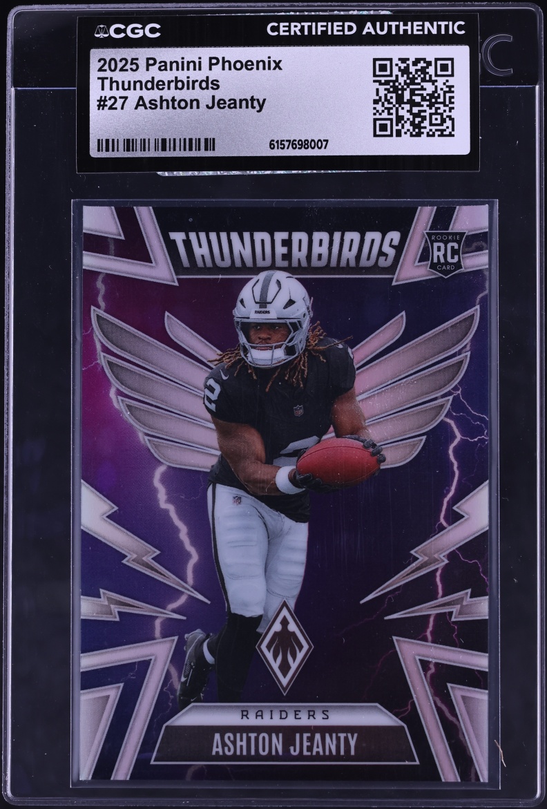 2025 Panini Phoenix Thunderbirds Ashton Jeanty ROOKIE #27 CGC AUTH