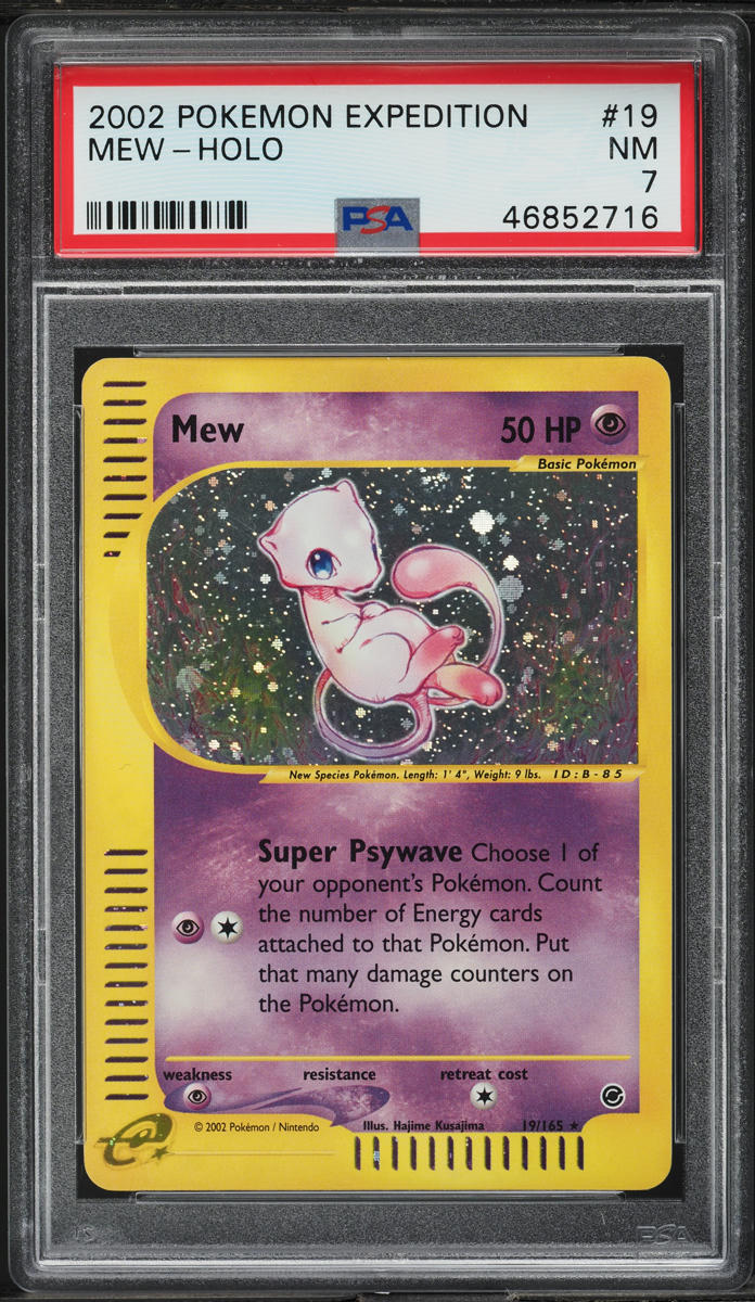 2002 Pokemon Expedition Holo Mew #19 PSA 7 NRMT