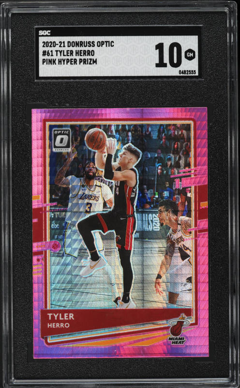 2019 Panini One and One Downtown Tyler Herro ROOKIE #10 BGS 9.5