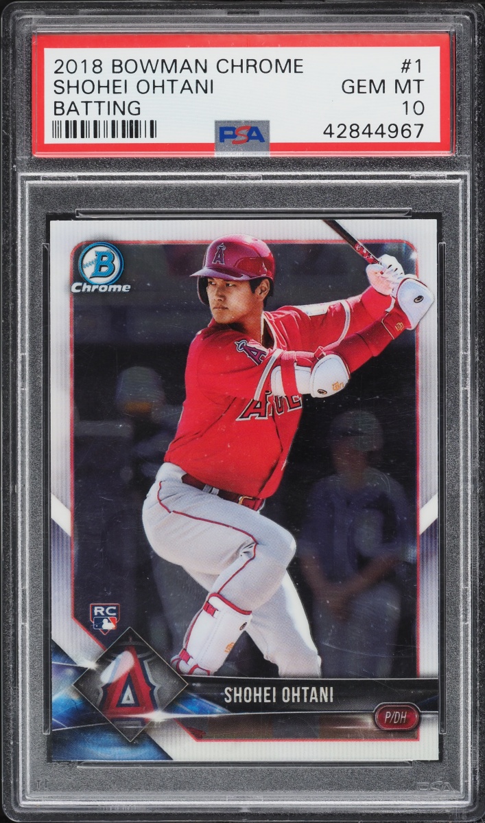 2018 Bowman Chrome Batting Shohei Ohtani ROOKIE #1 PSA 10 GEM MINT