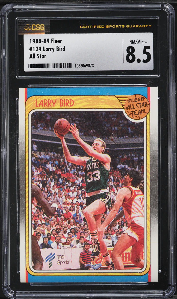 1988 Fleer Basketball Larry Bird ALL STAR #124 CSG 8.5 NM-MT+