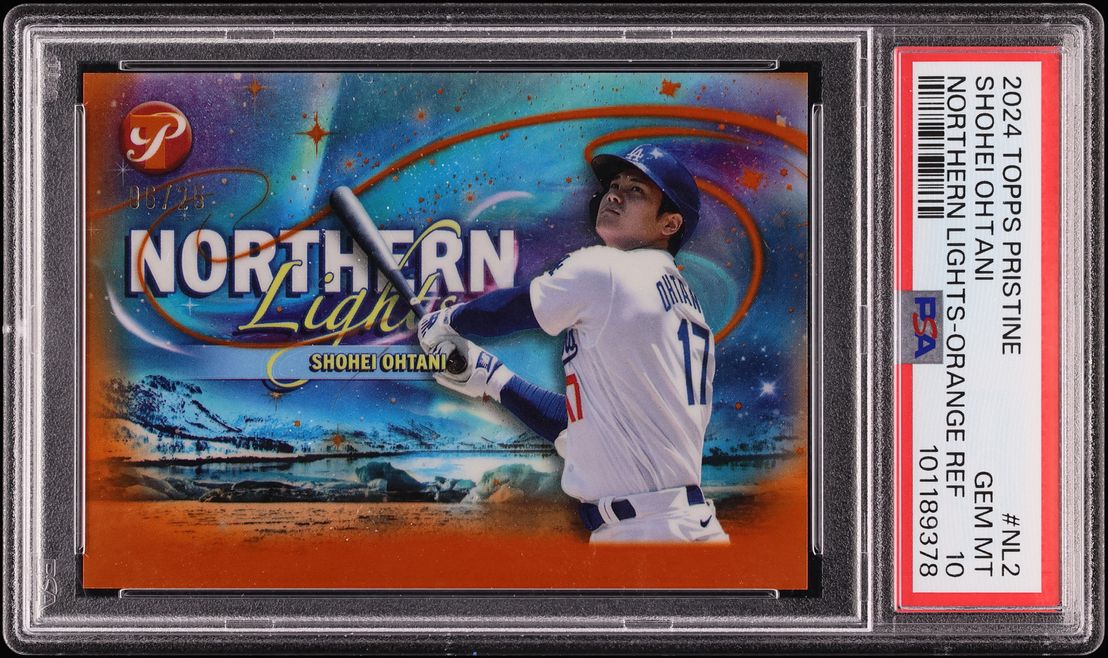 2024 Topps Pristine Northern Lights Orange Refractor Shohei Ohtani /25 #NL-2 PSA 10 GEM MINT