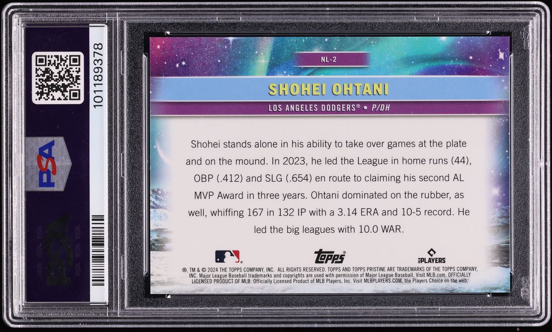 2024 Topps Pristine Northern Lights Orange Refractor Shohei Ohtani /25 #NL-2 PSA 10 GEM MINT