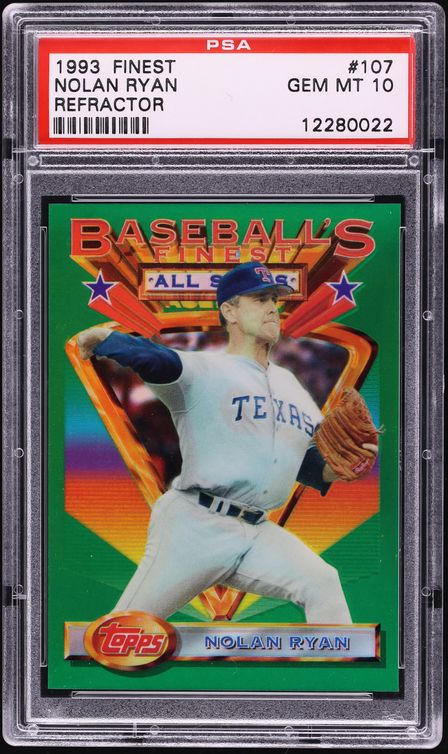 1993 Finest Refractor Nolan Ryan #107 PSA 10 GEM MINT